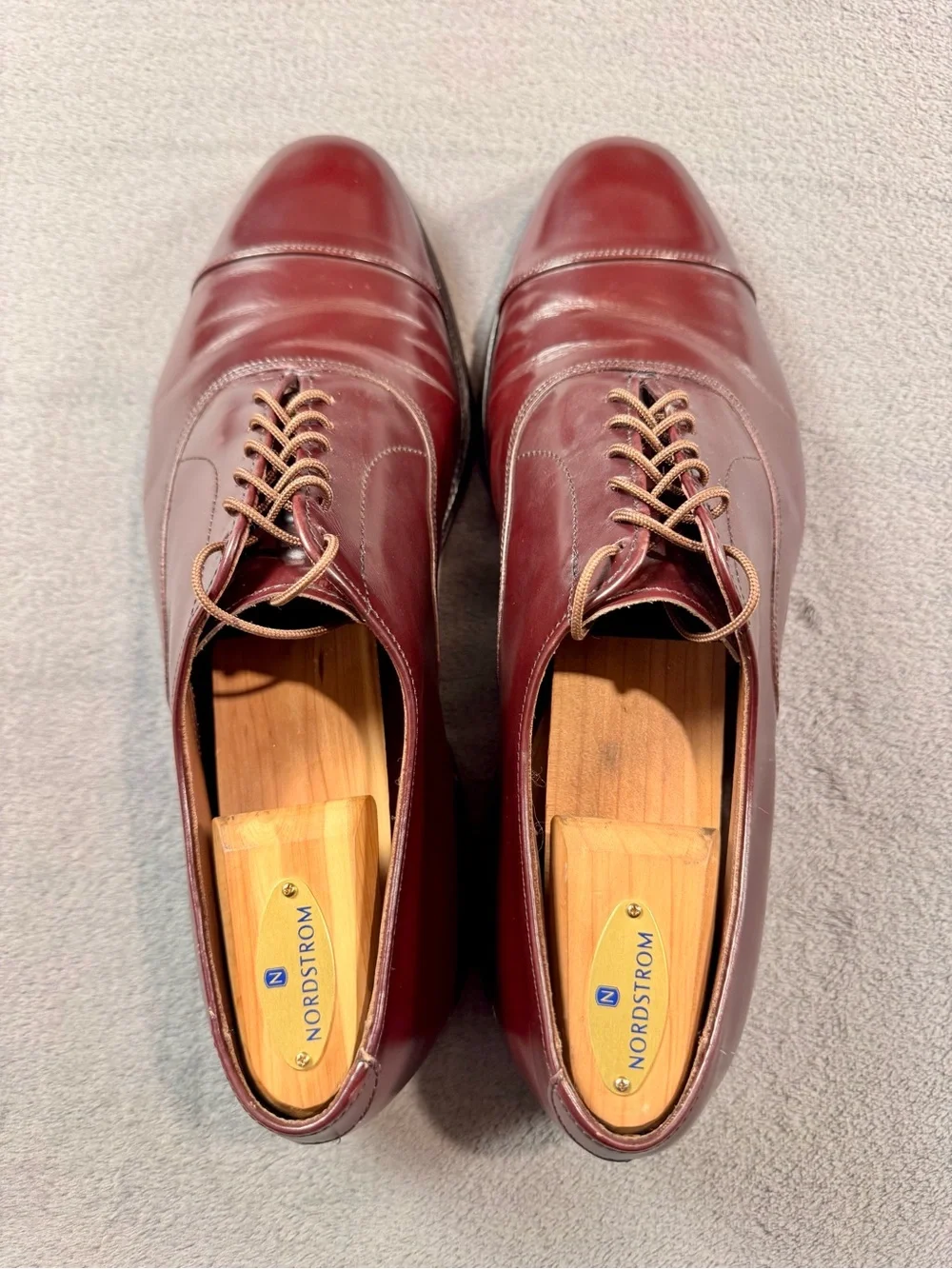 Allen Edmonds Park Avenue Burgundy Cap-Toe Oxfords